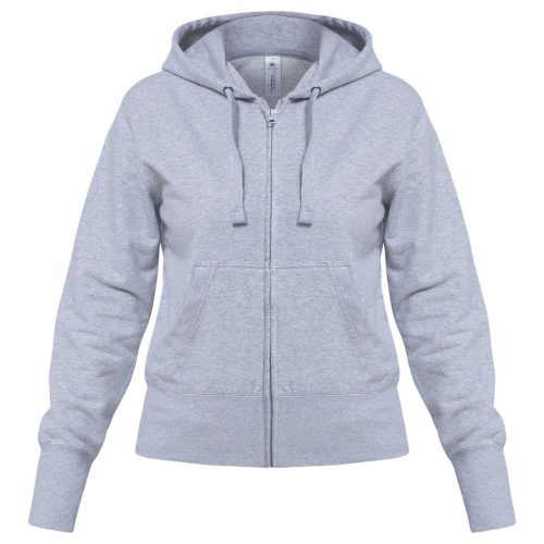 Толстовка женская Hooded Full Zip серый меланж