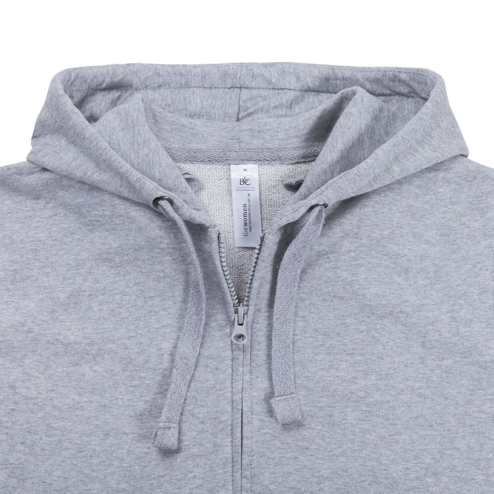 Толстовка женская Hooded Full Zip серый меланж — изображение 5