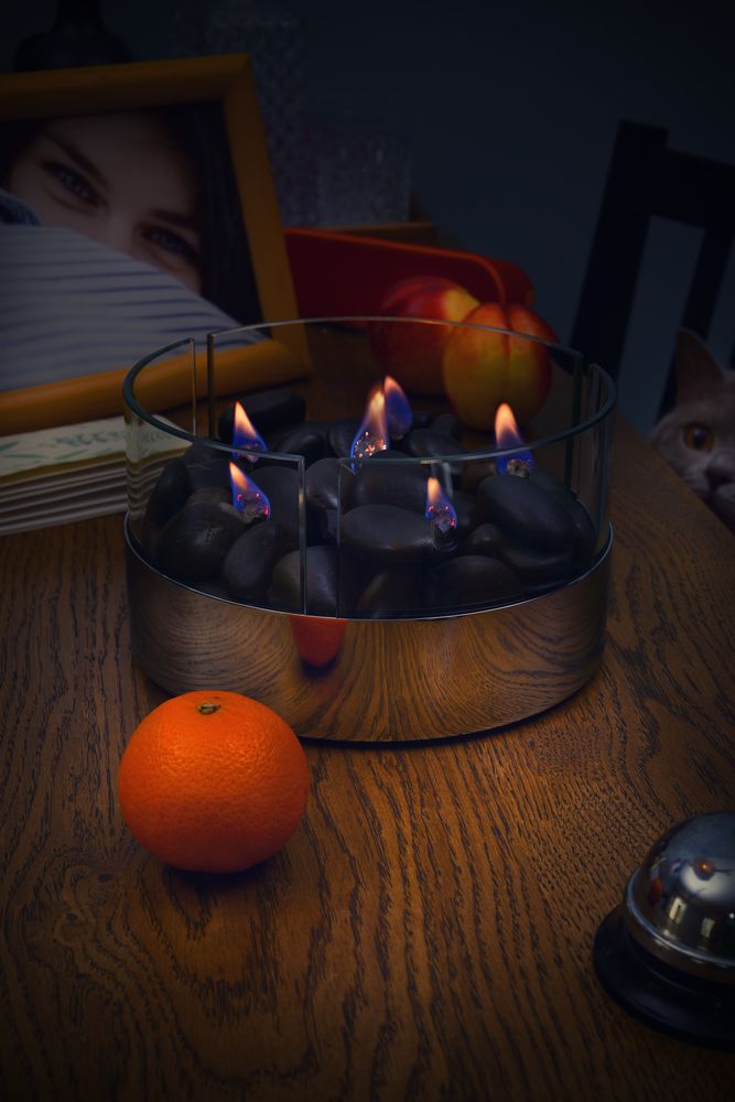 Настольный камин Magnifique с базальтовыми камнями, ver.2 — изображение 5